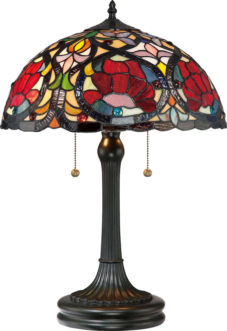 Tiffany style stained glass lamp