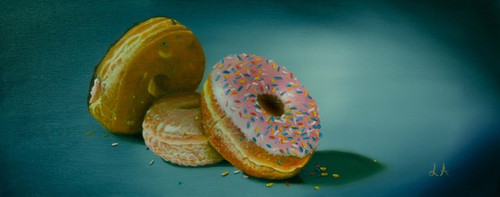 XXXL Doughnut painting by Luis Apolinario