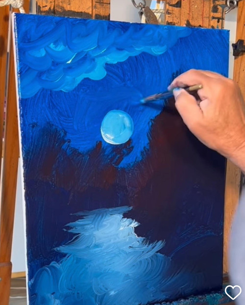 early stages of painting