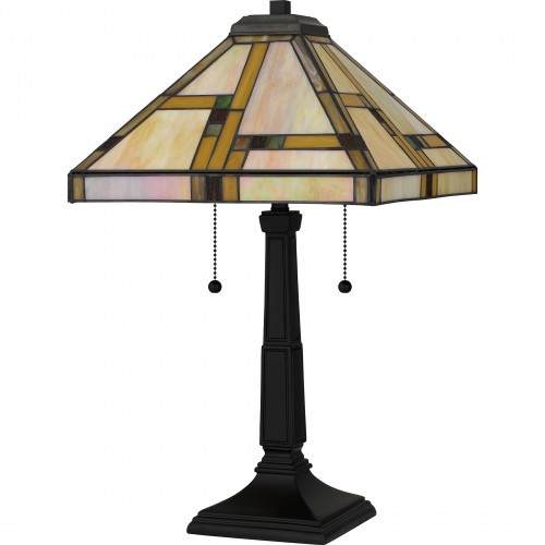 Louis Comfort Tiffany Wisteria Stained Glass Mission Craftsman Table Lamp