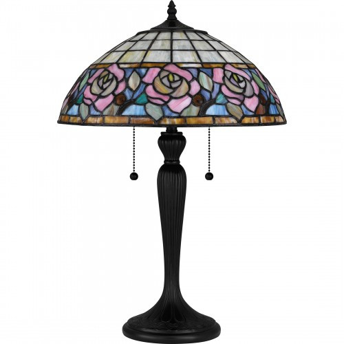 Rose Stained Glass Table Lamp Rose Stained Glass Table Lamp