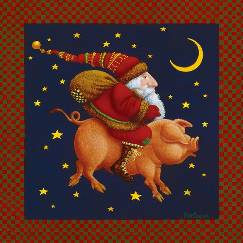 Santa on a Pig