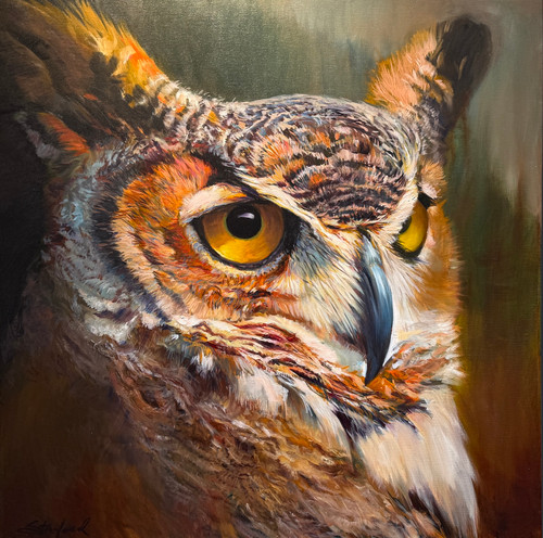 Owl Walter Stanford painting