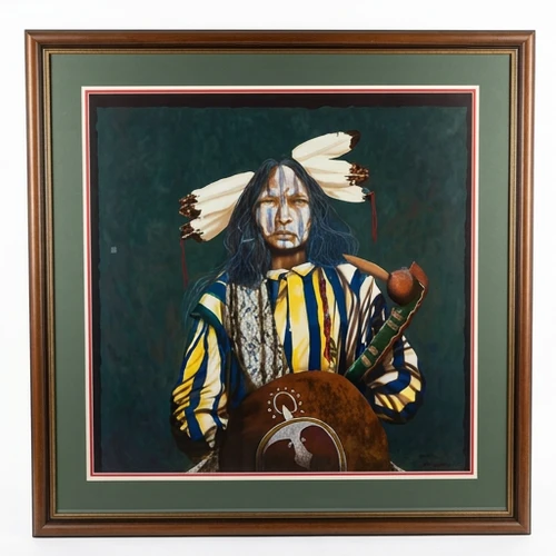 Sunrise Vision by JD Challenger - serigraph on paper framed 43x43