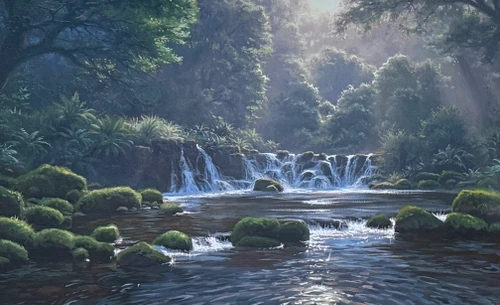 Serenity Cove by Mark Keathley 12x48 Giclee - not framed