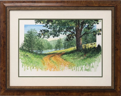 framed Luke Buck painting