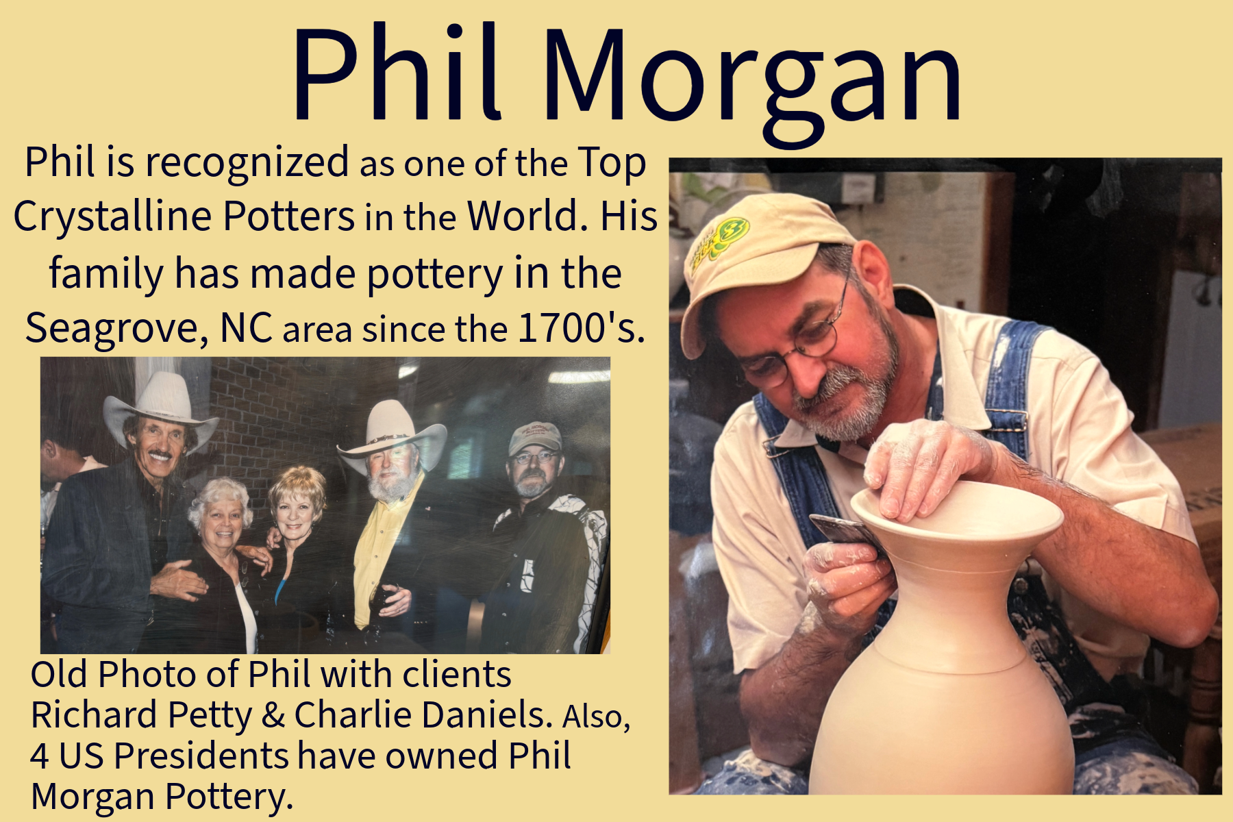 Phil Morgan Master crystalline potter of North Carolina
