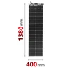 Sunman eArc 100W Narrow Semi-Flexible Solar Panel - Frameless - Junction Box on Top - Mono PERC Cells