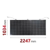 Sunman eArc 430W (New Version) - PERC Cells - Semi-Flexible Solar Panel - Frameless - Junction Box on Top