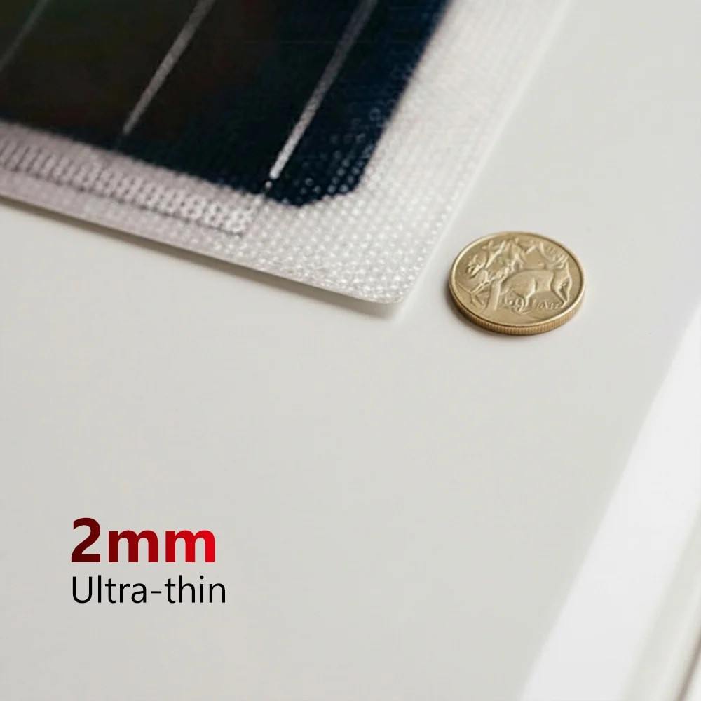 Sunman eArc 100W Semi-Flexible Solar Panel - Perc Cells - Frameless - Junction Box underside