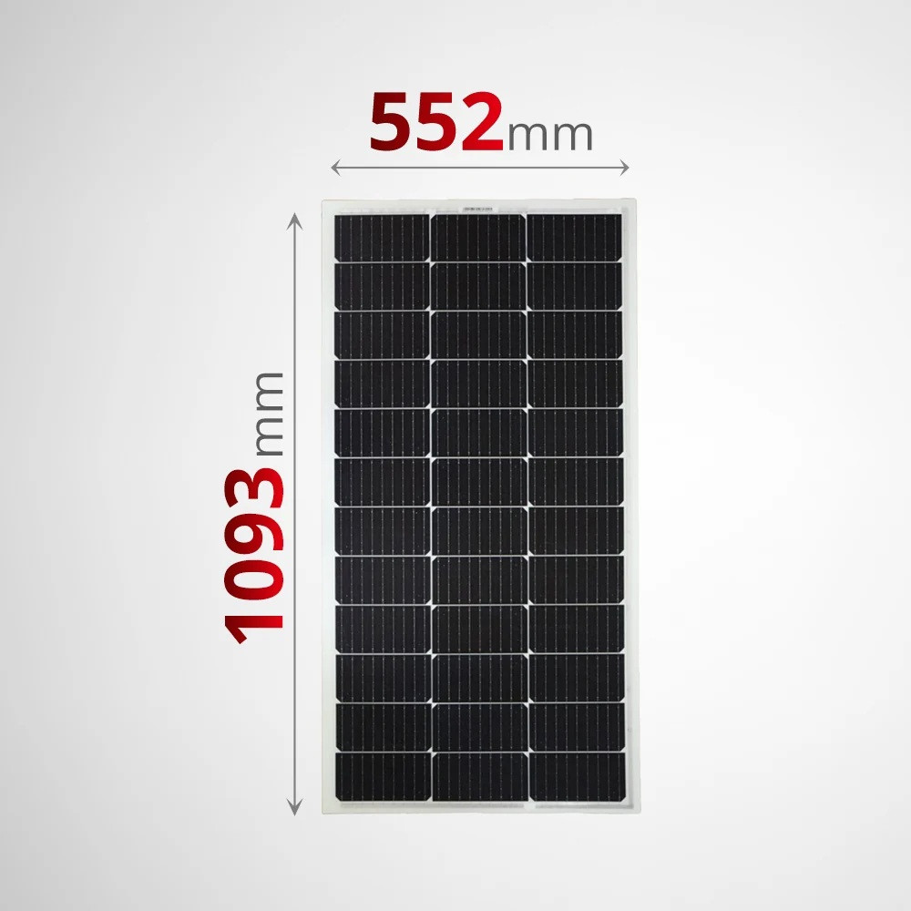Sunman eArc 100W Semi-Flexible Solar Panel - Perc Cells - Frameless - Junction Box underside