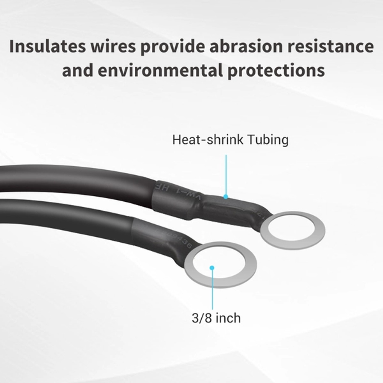 Renogy 2m / 8.3mm² (79 Inch / 8 AWG) Renogy Solar Tray Cables Connecting Charge Controller To Battery