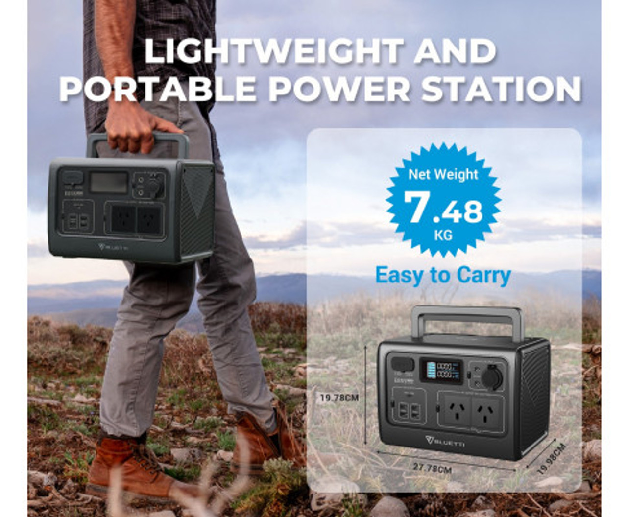 BLUETTI EB55 Portable Power Station | 700W 537Wh LiFePo4