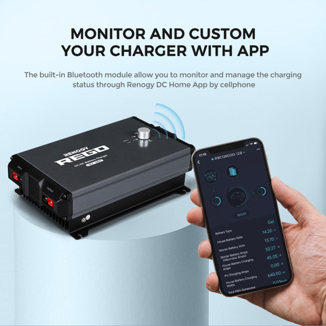 Renogy REGO 12V 60A  DC to DC Battery Charger - Bidirectional Charging - Bluetooth