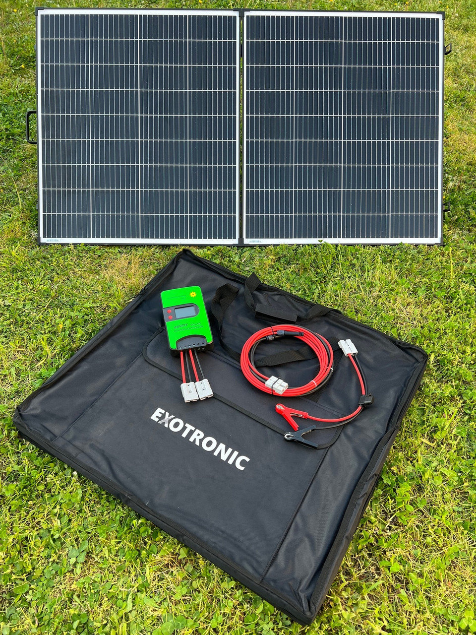 Exotronic 200W Portable Folding Solar Panel + 20A Bluetooth MPPT Solar Controller