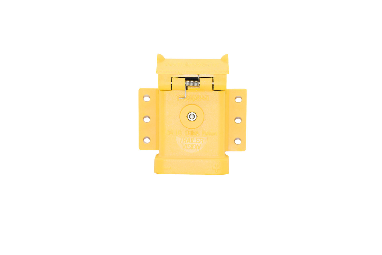 50 Amp Surface Mount Anderson Connector Cover - Yellow - with Red LED