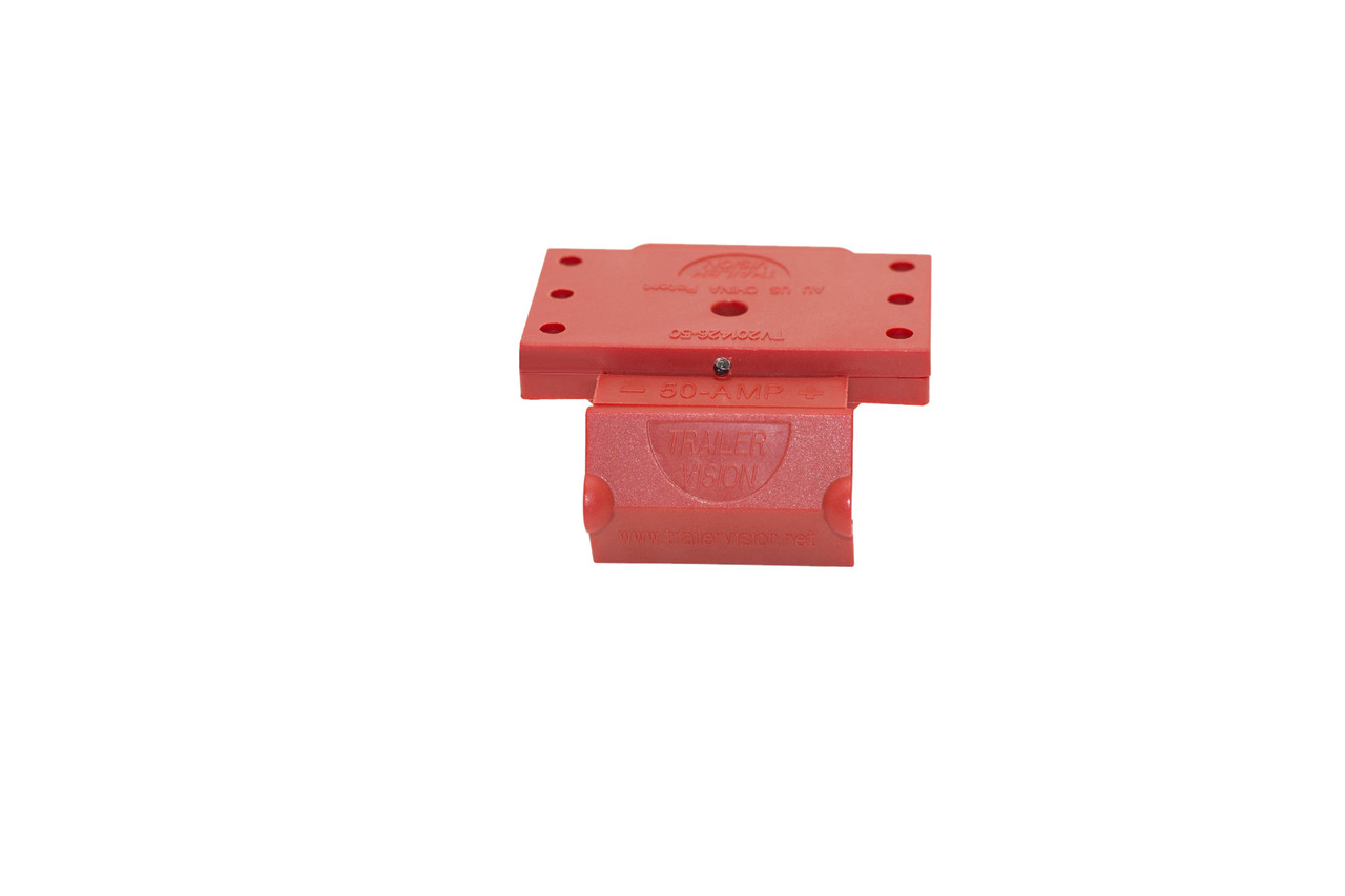 50 Amp Surface Mount Anderson Connector Cover - Red - with Red LED