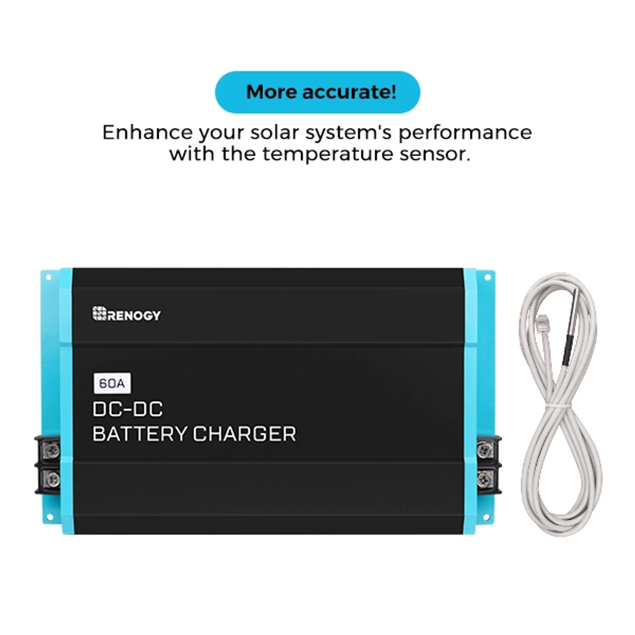 Renogy 12V 60A DC to DC Battery Charger without Solar Input + Temperature Sensor