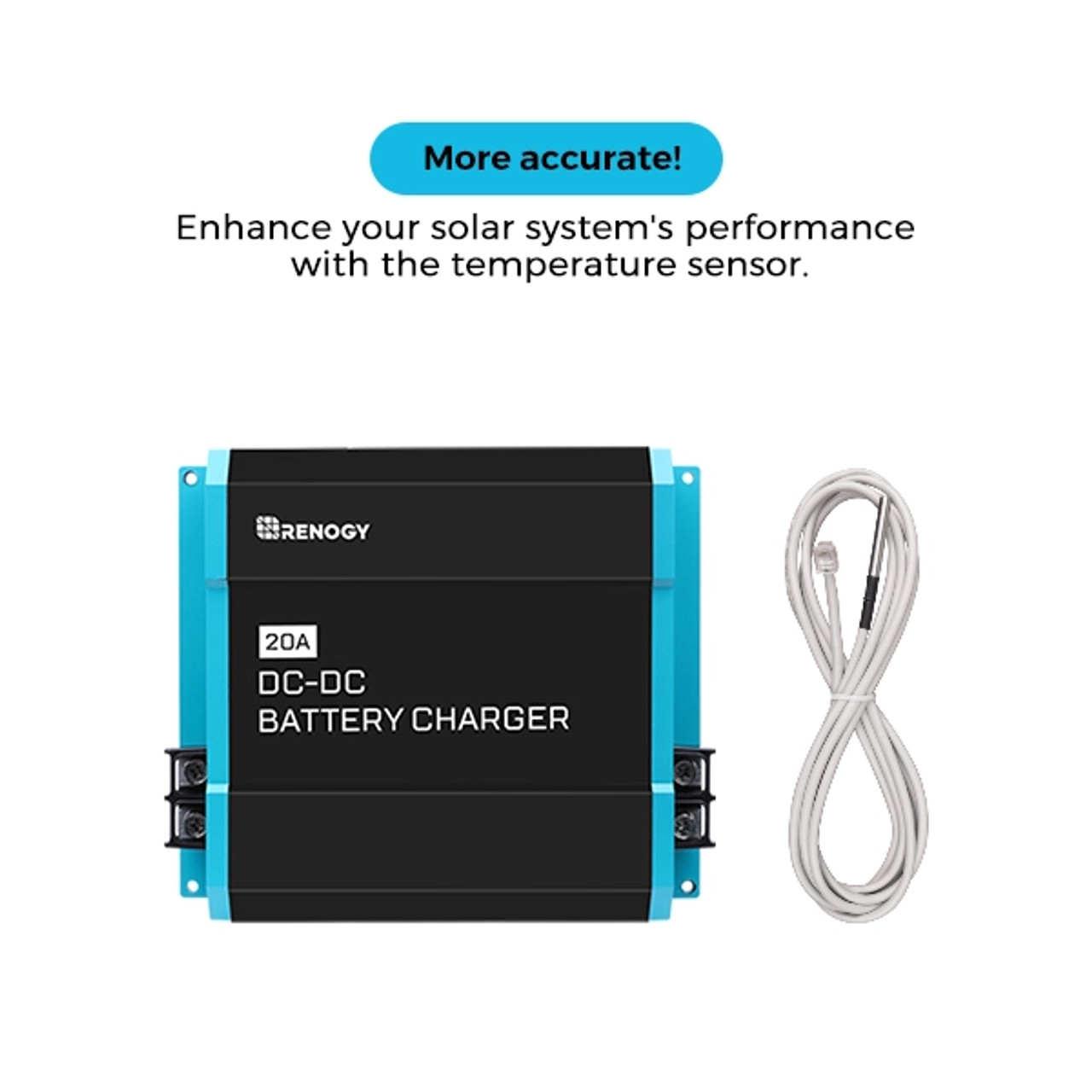 Renogy 12V 20A DC to DC Battery Charger without Solar Input + Temperature Sensor