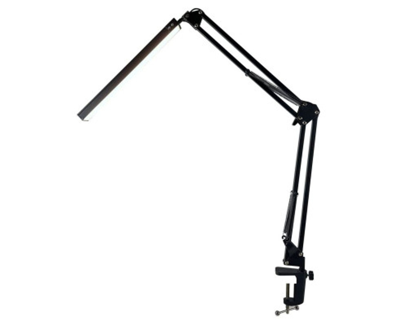 GOMINIMO LED Swing Arm Desk Lamp with Clamp - Black