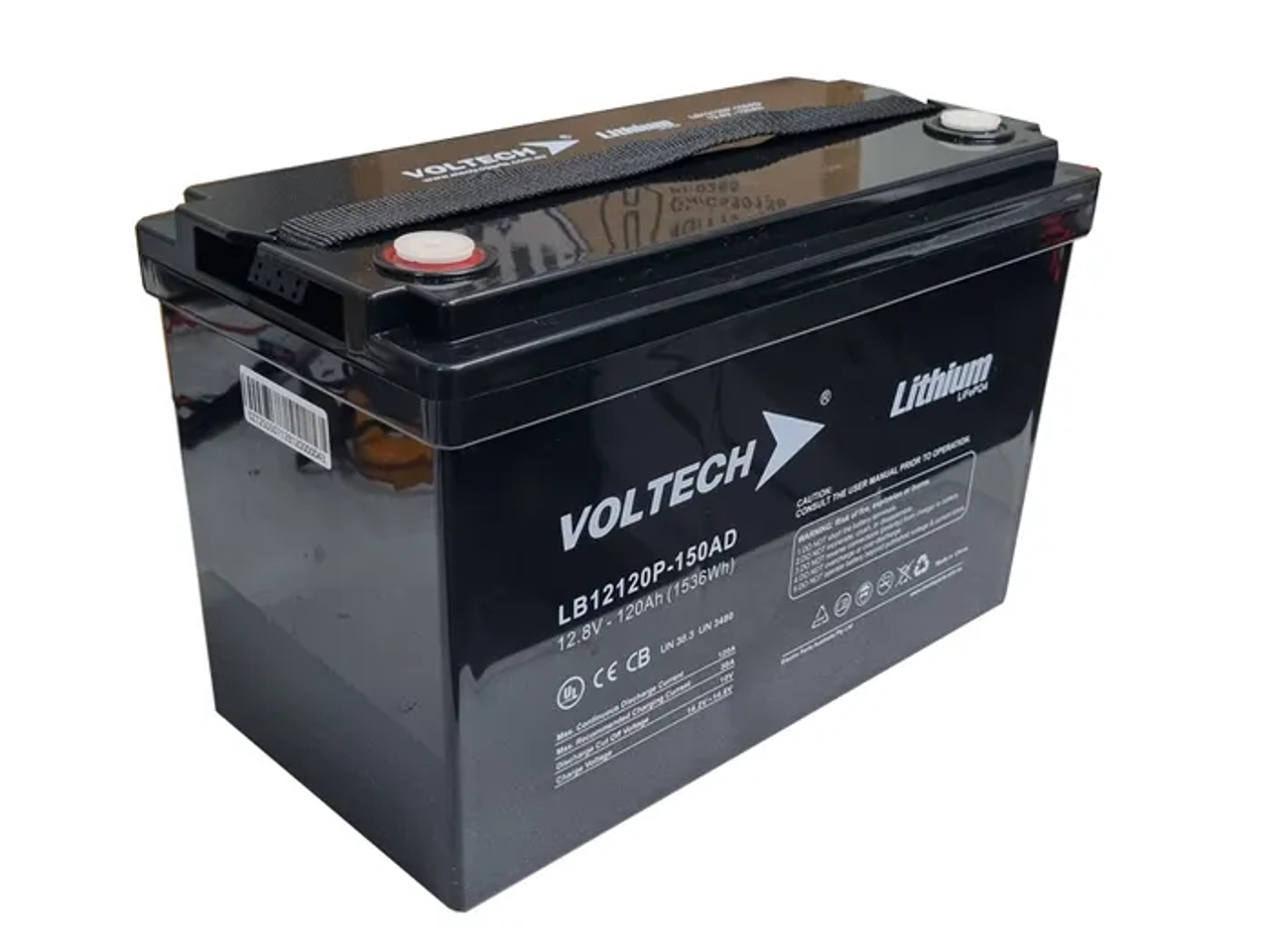Voltech 12V 120Ah Smart Lithium Iron LiFePo4 Battery (1536Wh) Voltech 12V 120Ah Smart Lithium Iron LiFePo4 Battery (1536Wh)
