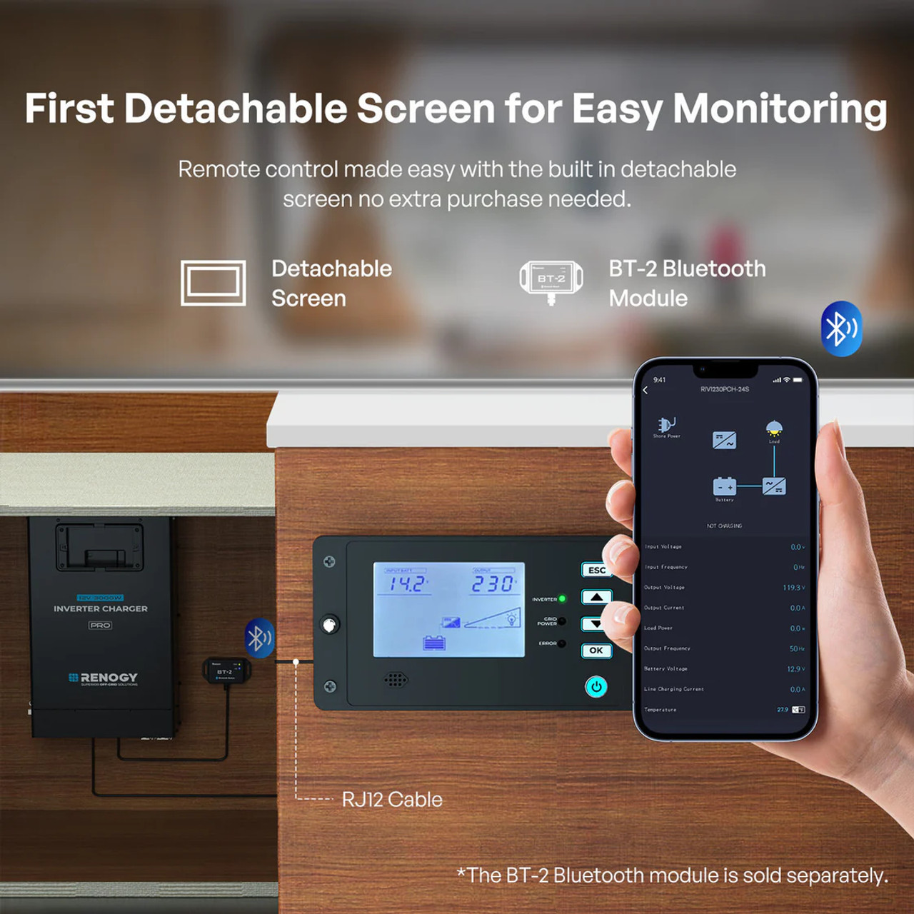 Renogy Pro 12V 3000W HF Inverter Charger