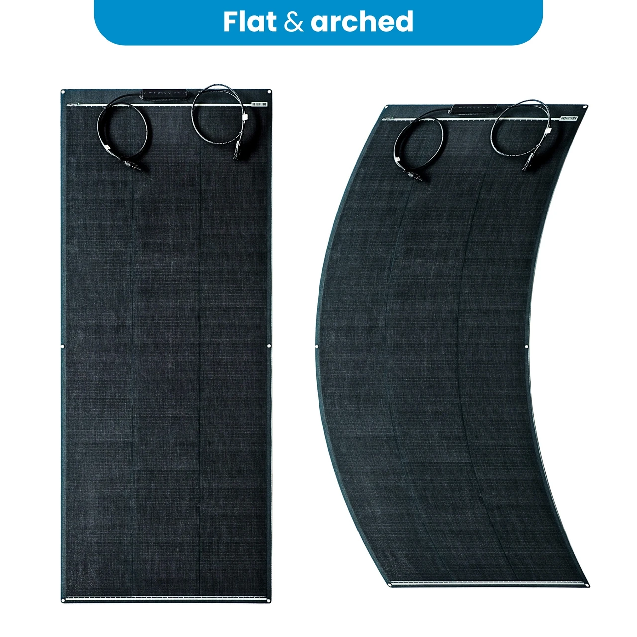 Amptron 200W 12V Semi-Flexible Perc-Shingled Solar Panel with ETFE Coating