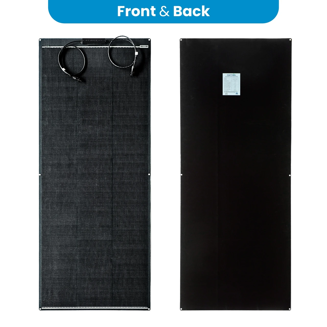 Amptron 200W 12V Semi-Flexible Perc-Shingled Solar Panel with ETFE Coating