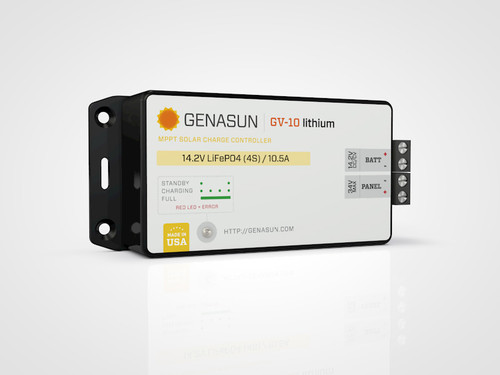 GV-10 | 140W 10.5A Genasun MPPT Solar Charge Controller - Li - Left1