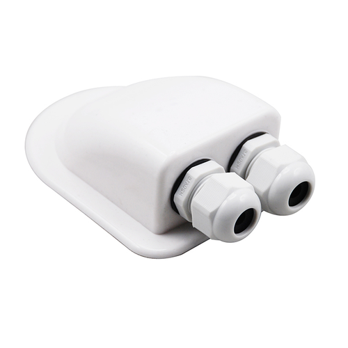 Cable Entry Cover - 2 Gland Lightweight ABS - White