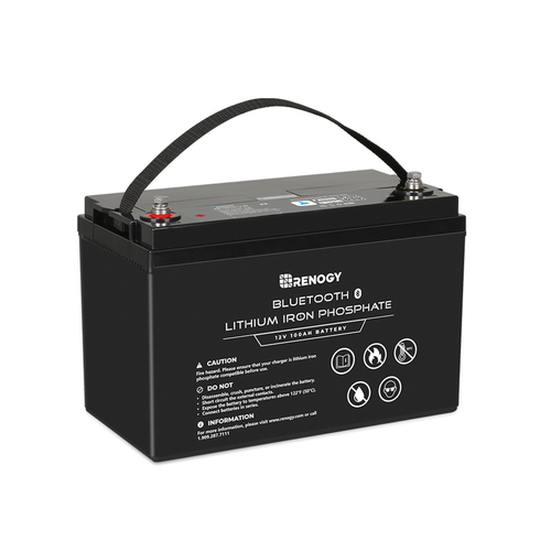 Renogy 12V 100Ah Lithium Iron Phosphate (LiFePo4) Battery with Bluetooth | 2000 Cycles