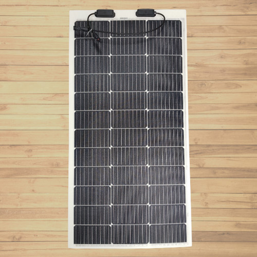 Sunman eArc 100W - Semi-Flexible Solar Panel - Frameless - Junction Box on Top - Mono PERC Cells- with Mounting Options 