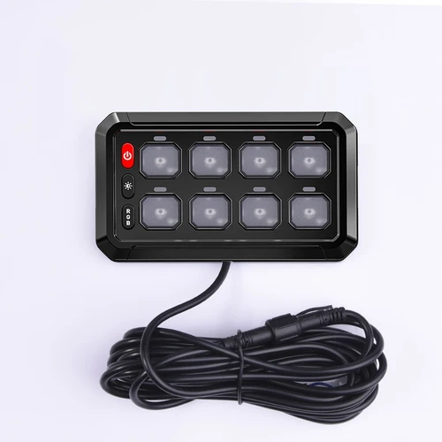 8 Gang Switch Panel with RGB, Fuse Box and Bluetooth Phone  App Control