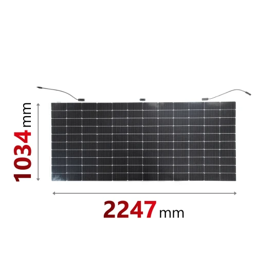 Sunman eArc 430W (New Version) - PERC Cells - Semi-Flexible Solar Panel - Frameless - Junction Box on Top