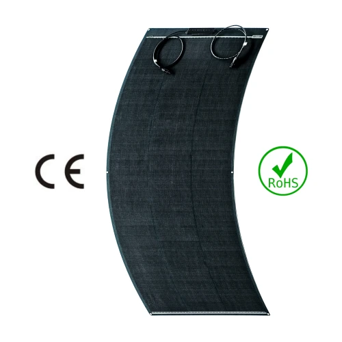 Amptron 200W 12V Semi-Flexible Perc-Shingled Solar Panel with ETFE Coating