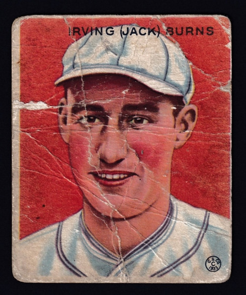 1933 Goudey #198 Irving Jack Burns Trimmed