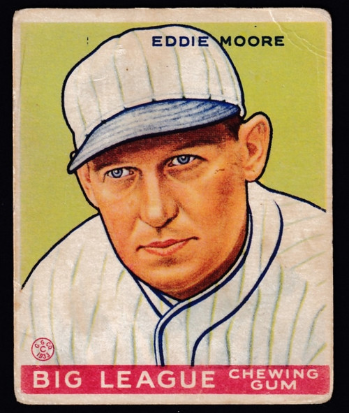 1933 Goudey #180 Eddie Moore Fair