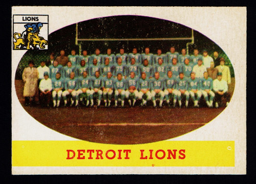 1958 Topps #115 Detroit Lions Team EX-