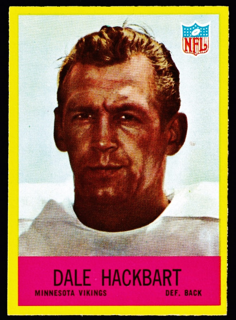 1967 Philadelphia #102 Dale Hackbart RC EX