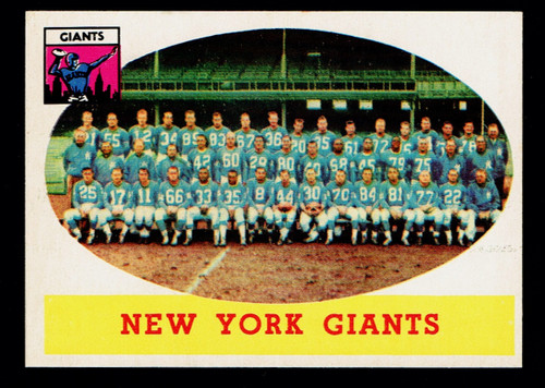 1958 Topps #061 New York Giants Team EX