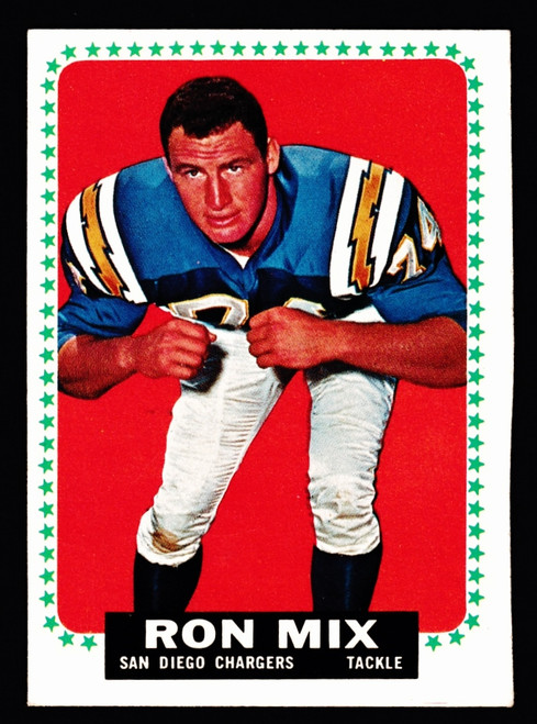 1964 Topps #168 Ron Mix SP Miscut