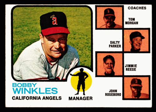 1973 Topps #421 Bobby Winkles Orange Backgound VGEX