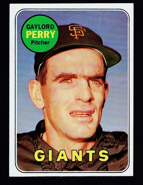 1969 Topps #485 Gaylord Perry Yellow Letters NM