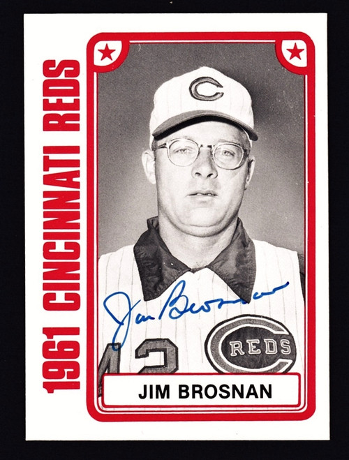 Jim Brosnan Signed Baseball Card
