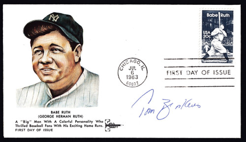 Tom Brookens Signed 6.5" X 3.75" First Day Cover