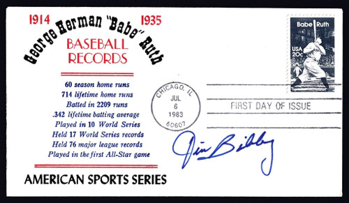 Jim Bibby Signed 6.5" X 3.75" First Day Cover