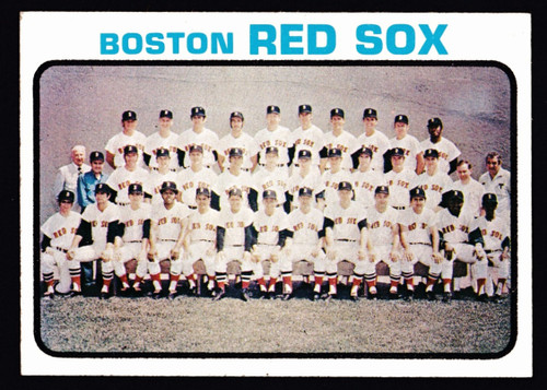 1973 Topps #596 Boston Red Sox Team Poor