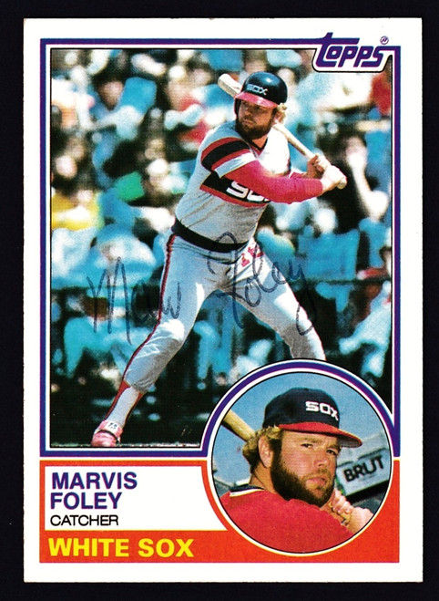 Marvis Foley Signed 1983 Topps Baseball Card