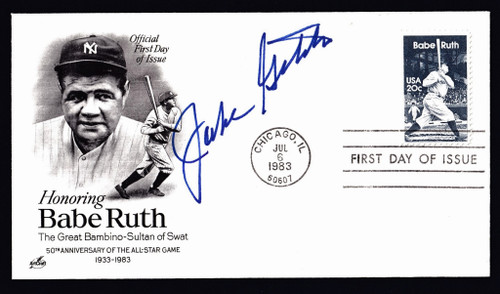Jake Gibbs Signed 6.5" X 3.75" First Day Cover