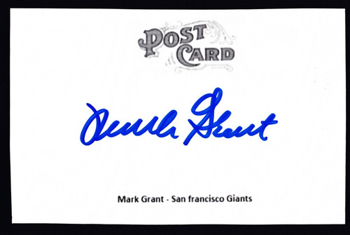 Mark Grant Signed 3.5" X 5.25" Cut